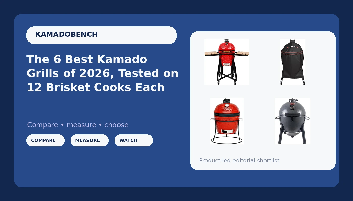 The 6 Best Kamado Grills of 2026, Tested on 12 Brisket Cooks Each - KamadoBench review with measurements and honest opinion
