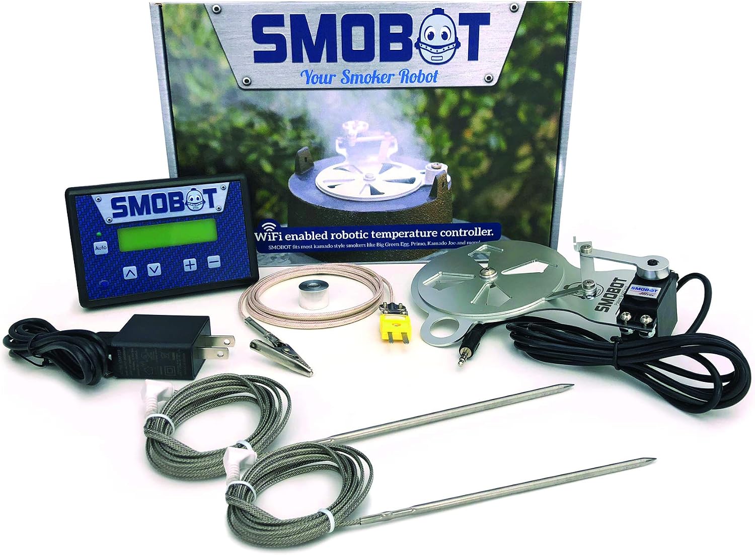 SMOBOT WiFi Kamado Grill and Smoker Temperature Controller - for Daisy Wheel