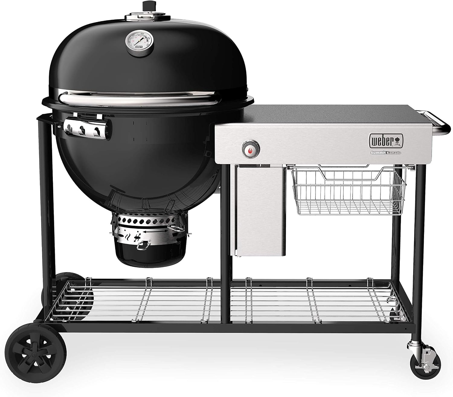 Weber Summit Kamado S6 Charcoal Grilling Center with Gas Ignition, Black
