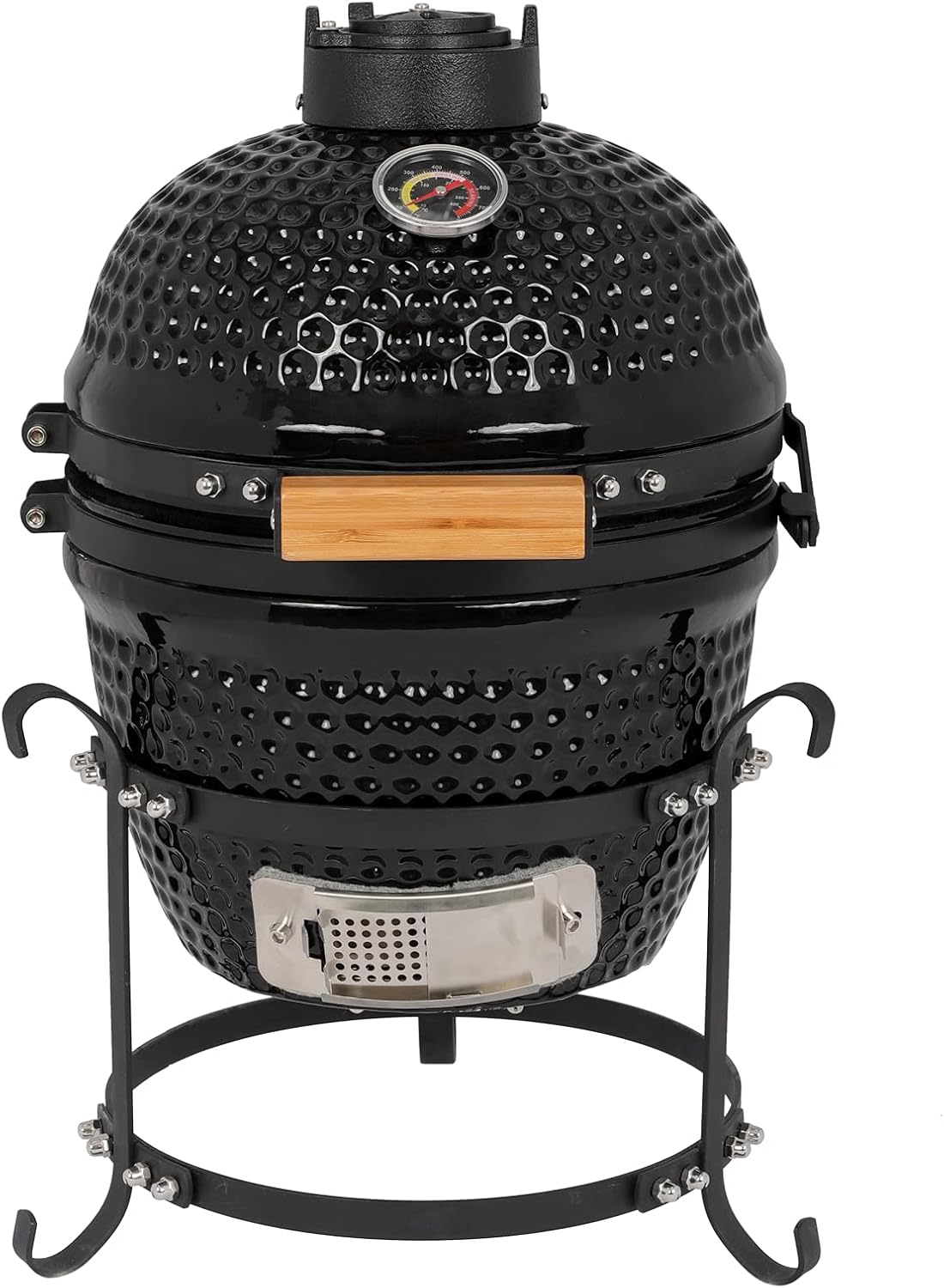 VINGLI 13" Kamado Charcoal Grill Portable Barbecue Grill BBQ Kettle Stand Lid Perfect for Outdoor Camping Patio Backyard Picnic