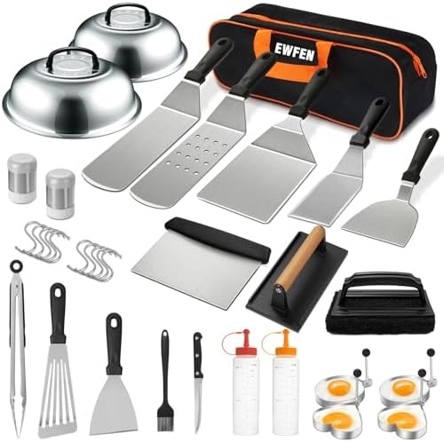 EWFEN 35-Piece Griddle Accessories Kit with Spatulas Basting Cover and Scraper