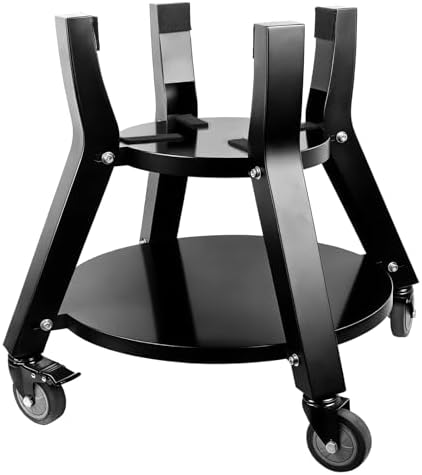 Heavy-Duty Nest for Kamado Joe Classic Joe Grill, 2-Tier Storage Stand with Locking Silent Casters, Powder-Coated Steel Stand for Classic Joe Cart