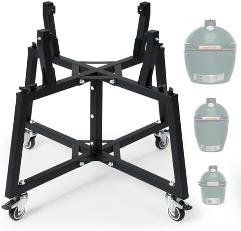 Green Big Egg Nest, Rolling Cart for Big Green Egg Accessories
